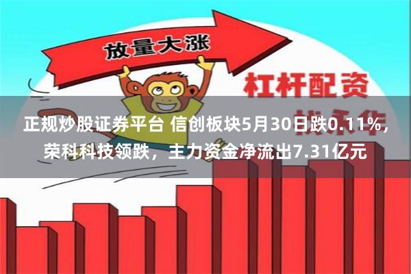 正规炒股证券平台 信创板块5月30日跌0.11%，荣科科技领跌，主力资金净流出7.31亿元