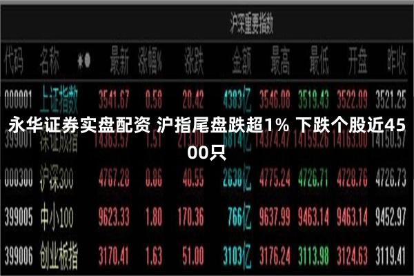 永华证券实盘配资 沪指尾盘跌超1% 下跌个股近4500只