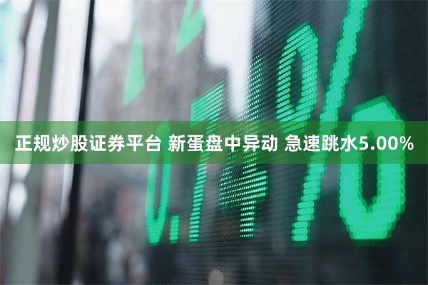 正规炒股证券平台 新蛋盘中异动 急速跳水5.00%