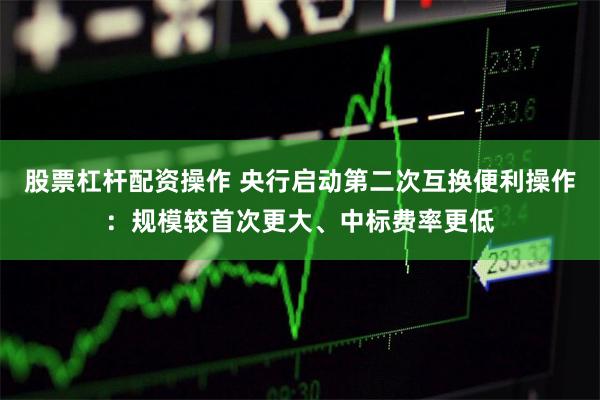 股票杠杆配资操作 央行启动第二次互换便利操作：规模较首次更大、中标费率更低